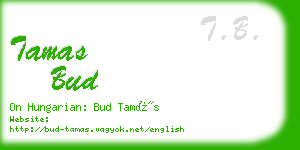 tamas bud business card